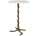 Calais Accent Table, Antique Brass