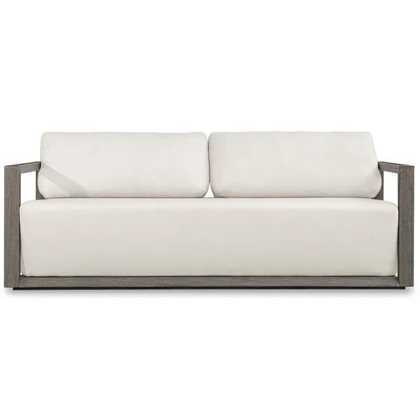 Remsen Outdoor 81 Sofa, Weathered Gray/Oyster