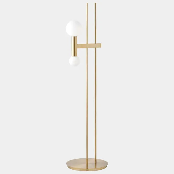 Barack Modern Global Floor Lamp, Brass