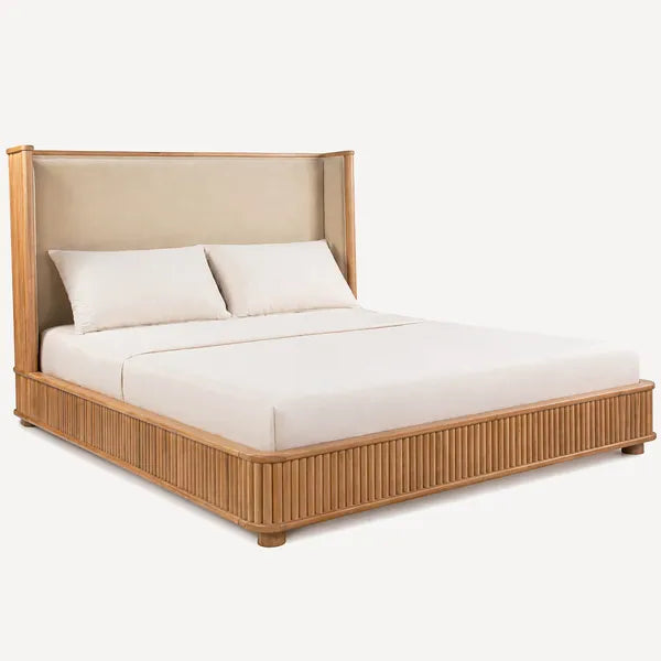Collins Queen Bed, Natural