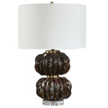 Jaudon Stacked Table Lamp, Chocolate