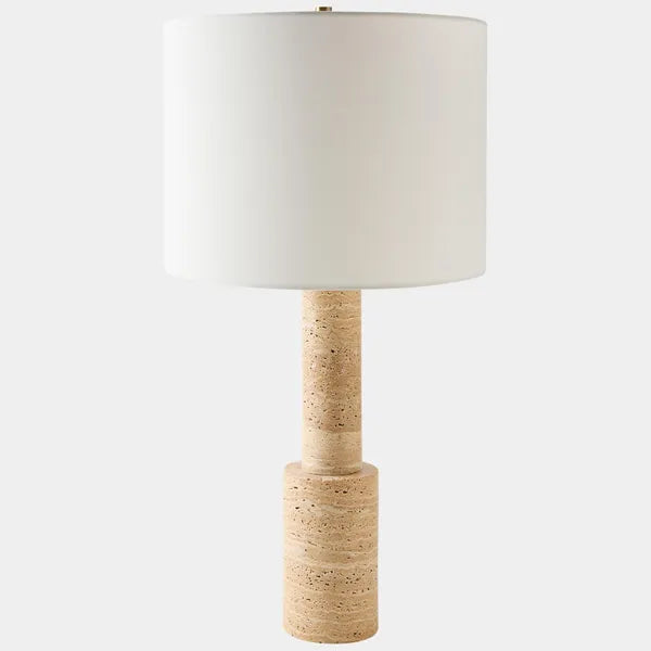 August Stacked Lamp, Travertine