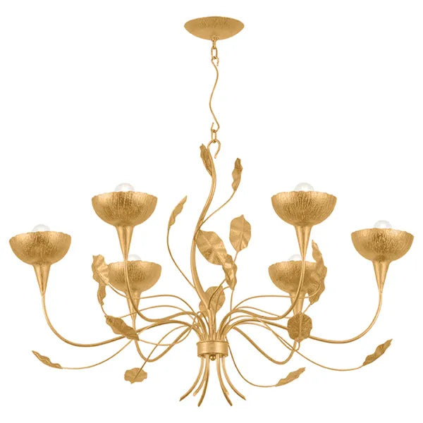 Innsbruck 6 Light Chandelier, Vintage Gold Leaf